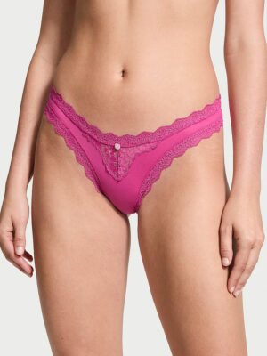 Lace-Trim Brazilian Panty ( Luscious rose Copy )