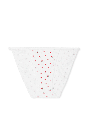 Cotton String Bikini Panty (White Cherry Print)