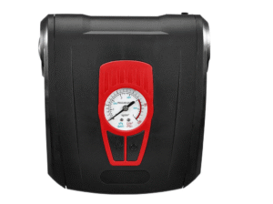 Inflador De Neumáticos Portátil De V Con Luz Led Negro/rojo