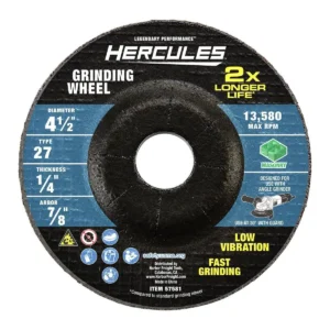 HERCULES 4-1/2 in. x 1/4 in. x 7/8 in., Type 27 Masonry Grinding Wheel