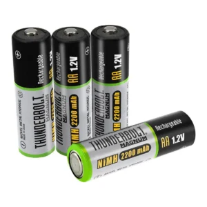 THUNDERBOLT MAGNUM AA High-Capacity NiMH Rechargeable Batteries, 4-Pack