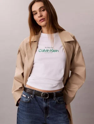 CLASSICBRIGHTWHITECK Calvin Klein Classic NYC Logo Tee